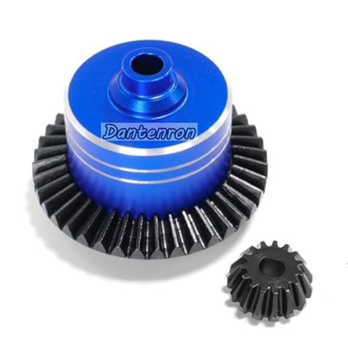 RC Aluminum Differential Shell Cover with Steel Drive Gear Set Upgraded Parts Compatible with Tamiya TT02 TT02B XV02 1/10 On Road Touring Rally Racing Drift Car Upgrade Parts (Blue)