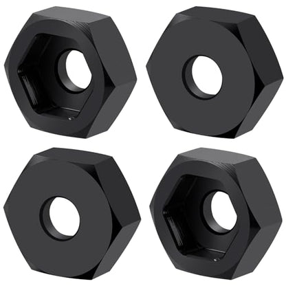4Pcs 8mm to 12mm Wheel Hex Hub Adapters | Aluminum Alloy, Big Wheel Conversion Kit, For 1/16 Losi Mini-B, For 1/18 Losi Mini-T 2.0, Off-Road Car RC Truck