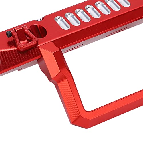 Front Bumper Aluminum Alloy Crawler Bumper RC Car Accessory with LED Light Hole for Axial 1/6 for SCX6 Car RC Car Upgrade Part (Red) - color: Red