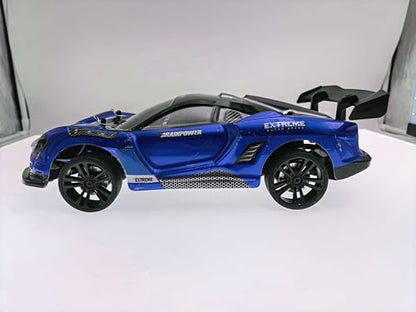 RC Drift Car, 1:16 RC Drifting Car Remote Control Car Rechargeable High Speed RC Cars Toys 4WD 2.4GHz Full Scale Blue RC Racing Cars with LED Lights Two Batteries for Boys and Adults - color: 2.blue