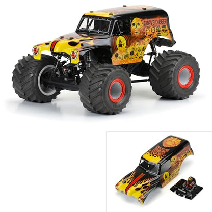 Pro-Line Racing 1/10 Grave Digger Fire Red Painted Body Set LMT PRO359312 Car/Truck Bodies Wings & Decals