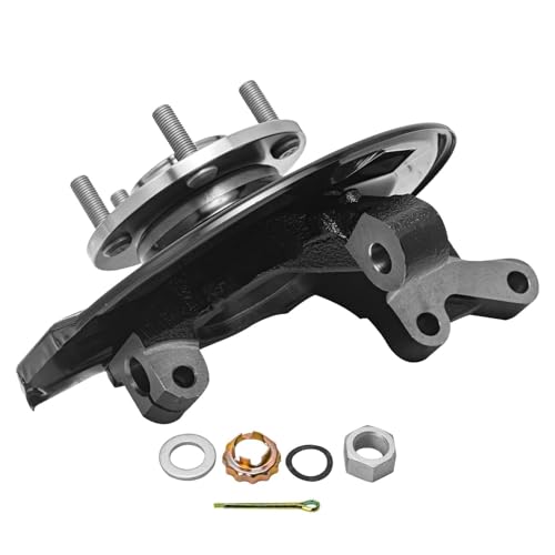 Detroit Axle - Front Left Steering Knuckle Kit for 07-17 Jeep Compass | Patriot, 07-12 Dodge Caliber, Driver Side Steering Knuckle & Wheel Bearing Hub CV Axle 2007 2008 2009 2010 2011 2012 - size: 2UX48602/Pair
