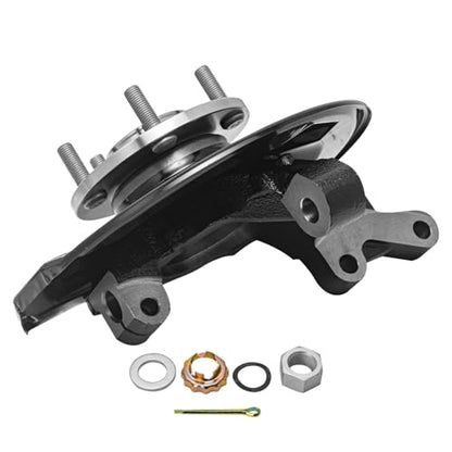 Detroit Axle - Front Left Steering Knuckle Kit for 07-17 Jeep Compass | Patriot, 07-12 Dodge Caliber, Driver Side Steering Knuckle & Wheel Bearing Hub CV Axle 2007 2008 2009 2010 2011 2012 - size: 2UX48602/Pair