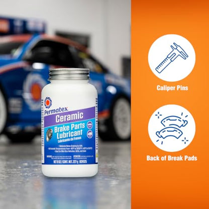 Permatex 24125 Ceramic Extreme Brake Parts Lubricant, 8 oz., Pack of 1 - color: Ceramic Extreme Brake Parts Lubricant, size: 8 Fl Oz. (8 Vehicles)