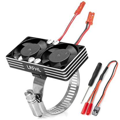 1/7 1/8 1/10 RC Cooling Fan Heat Sink with Adjustable Mount 35-43mm | for 1/7 1/8 1/10 RC Crawler Car 3660 3670 4074 4068 4274, 22000 RPM - style: Black A 30*30mm