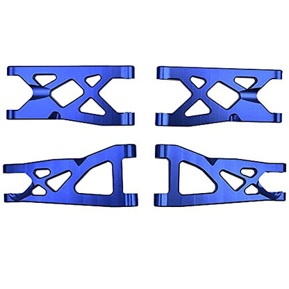 Globact Aluminum Front & Rear Suspension Arms Set for 1/10 Arrma Granite 4X4/Senton/Rc Short Course Truck Upgrade Parts Replacement of AR330443 AR330516 Option Parts(Blue) - color: Blue