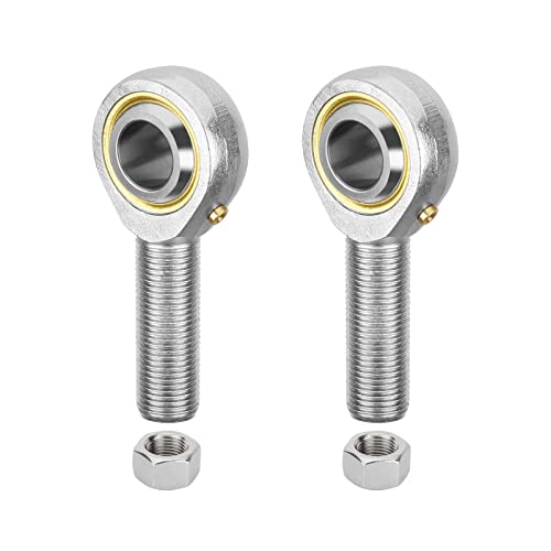 POS8 Rod End Bearing, 2pcs 8mm Bore Pre-Lubricated M8x1.25mm Metric Male Thread Right Hand Heim Joint with Jam Nuts - size: 8mm, style: POS
