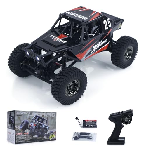 TOUCAN RC HOBBY US in Stock UDI RC UCX2405PRO 1/24 2.4G 4WD RC Rock Crawler Brushless Motor ESC Radio Controlled Off-Road Vehicles RTR Model Car Battery for Ages 14+ - color: Red Black