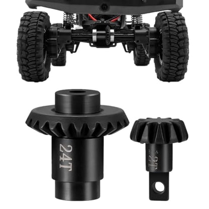 12/24T Steel Axle Gear Set for 1/24 RC Crawler FMS FCX24 FCX18 | Upgrade Parts Stock Gears - size: 12/24T