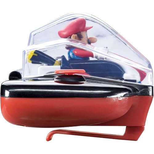 Carrera RC Nintendo Mario Kart 2.4 GHz Mini Collectible Radio Remote Control Toy Car Vehicle - Mario | Official Licensed Mario Miniature Collectible Toy RC Car for Kids 6+, Ready To Run, Rechargeable Battery, Radio RC Racing - style: Mario