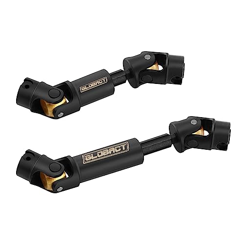 GLOBACT Steel RC Drive Shaft Center DriveShaft for 1/18 TRX4M (Black 2Pcs)