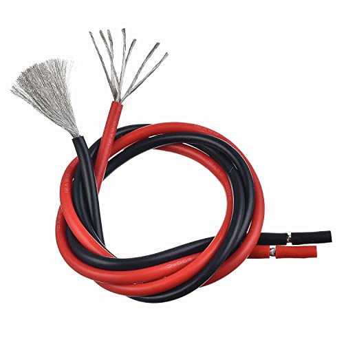 BOJACK 12 Gauge Silicone Wire 10 feet red and 10 feet Black Flexible 12 AWG Stranded Copper Wire(Pack of 1 Pair) - size: 12 AWG silicone wire 10ft red and 10ft black