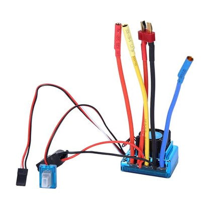 3650 4300KV Brushless Motor 80A ESC Combo with Aluminum Heat Sink and Programming Card for 1 10 RC Cars High Speed Performance Upgrade Kit - size: 80A