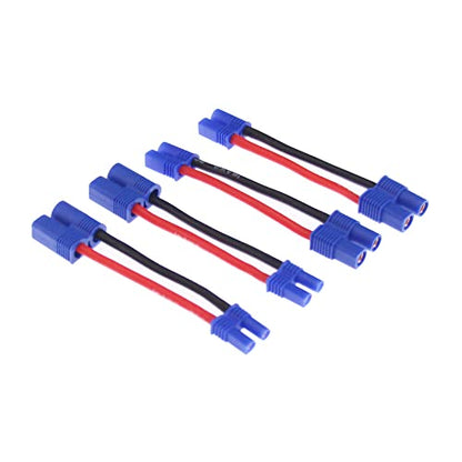 4pcs EC3 to EC2 Male Female RC Connector Adapter with 16awg 2inch Wire(E32-4)