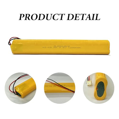 9.6V BBAT0043A Emergency Light Battery, AA*8 1200mAh Batteries Compatible for OSI OSA228 DANTONA CUSTOM-306-U BBAT0044A BAA-96 ELB-B003 Exit Sign Battery Replacement (2 Pack) - color: 2PCS 9.6V 1200mAh battery