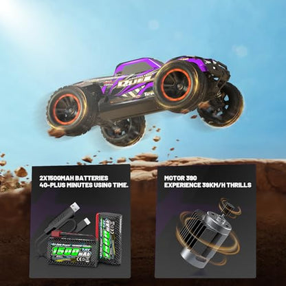 HAIBOXING 1:14 RC Trucks, High-Speed Remote Control Car for Adults | 39KM/H Fast RC Car. 4WD Hobby Monster Truck +2 Shells & 2 Rechargeable Batteries for 40+Min Play.