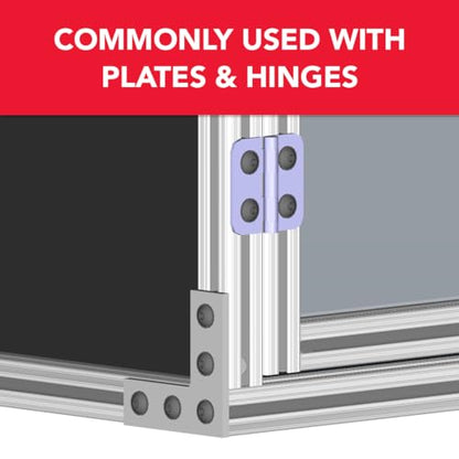8020, 14131, 15 40 45 Series Steel M8 Slide-in Economy T Nuts Hardware Block Nuts for 1.5", 40mm, and 45mm Series Aluminum Extrusions 80/20 Profiles (25 Pack)