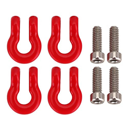 INJORA Metal Bumper D-Ring Mini Tow Hook for 1/24 Axial SCX24 8PCS, 7X10mm