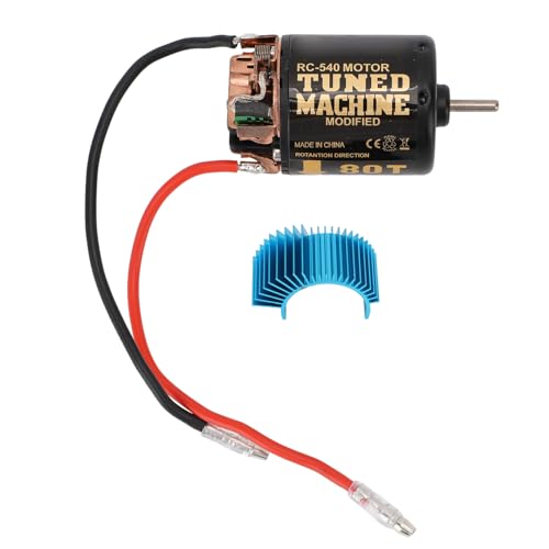 RC Car Brushed Motor 1/10 RC Crawler Car 540 Brushed Motor with Blue Heatsink for Axial Scx10 (80T) - size: 80T