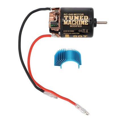 RC Car Brushed Motor 1/10 RC Crawler Car 540 Brushed Motor with Blue Heatsink for Axial Scx10 (80T) - size: 80T