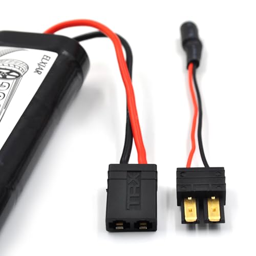 (2-Pack) 7.2V 3000mAh Ni-MH Battery with TRX Plug for Traxxas Series 4 | 6-cell rechargeable battery for compatible RC cars, trucks and boats; includes 4.8V–12V Ni-MH/Ni-Cd charger.