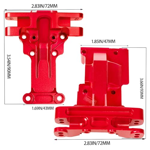 Gearbox Upgrades Parts Front Rear Wave Box Gearbox Upper Shell Cover for 1/5 X-MAXX 8S,1/6 4WD XRT 8S Monster Truck RC Car(7720.7727),Red - color: Redr(for1/5 X-maxx )