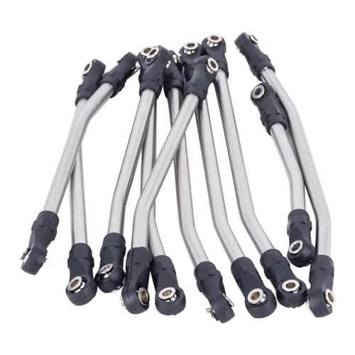 RC Modifications Spare Compatible With Axial For SCX10 II 1/10 RC Crawler Car Upgrade Parts Stainless Steel Links Rod Set With Ball End 90046 - size: 324mm