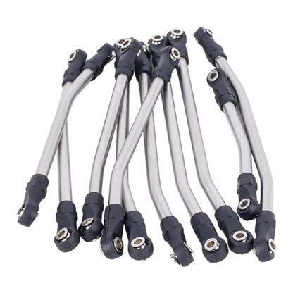 RC Modifications Spare Compatible With Axial For SCX10 II 1/10 RC Crawler Car Upgrade Parts Stainless Steel Links Rod Set With Ball End 90046 - size: 324mm