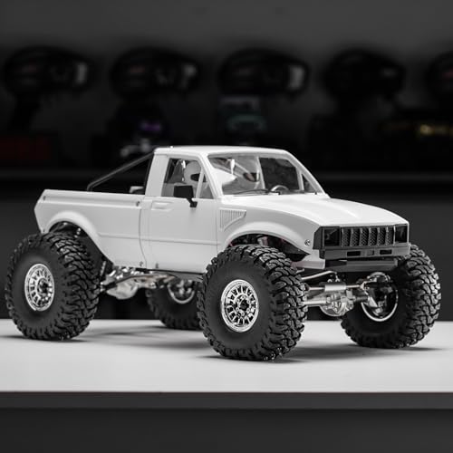 INJORA IR60 Hard Body with Interior & Bed Cage for 1/10 RC Crawler (White) - color: Unpainted White