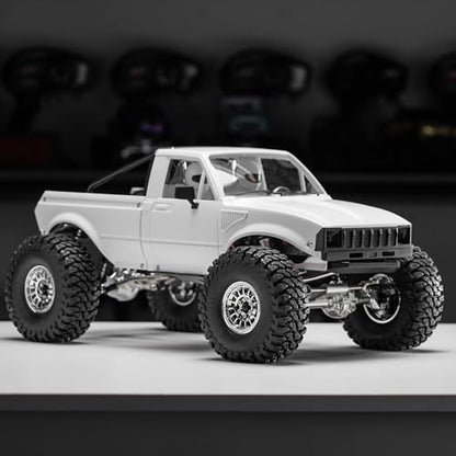 INJORA IR60 Hard Body with Interior & Bed Cage for 1/10 RC Crawler (White) - color: Unpainted White