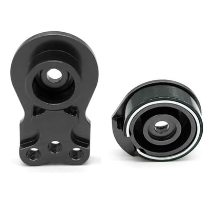 2Packs Aluminum 25T Servo Saver 3 Holes Adjustable Hi-Torque Servo Horn Compatible with 1/8 1/10 RC Car Crawler SCX10 Boat Capra TRX4 TRX6 RC Boat Parts (Black)