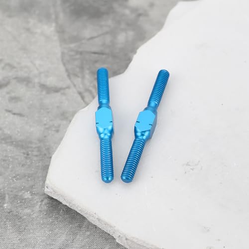 4X Aluminum Alloy Turnbuckle Shaft 3x32mm Blue Compatible with Tamiyas 54249