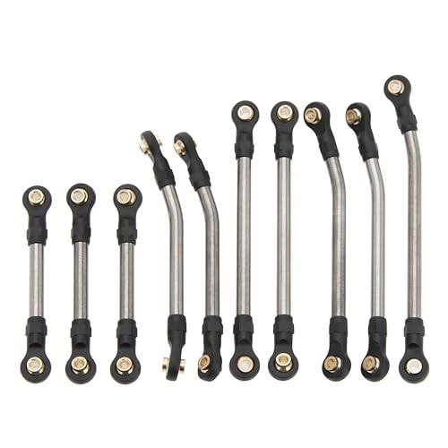 MEUS RACING Ascent-18 High Clearance Links Chassis Links + Steering Links Kit for Old Redcat Ascent-18 1/18 RC Crawler Upgrades Parts