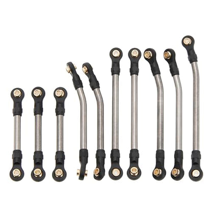 MEUS RACING Ascent-18 High Clearance Links Chassis Links + Steering Links Kit for Old Redcat Ascent-18 1/18 RC Crawler Upgrades Parts