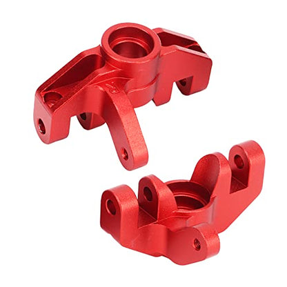 RC Steering Cup, Upgraded Aluminum Alloy Steering Knuckle 2pcs Red for Tenth Scale RC Cars Off Road Racing Rock Crawling - color: Red