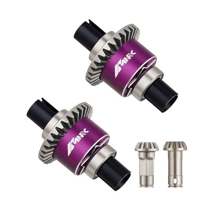 Steel Front Rear Differential Diff Input Gear Kit Compatible with Arrma Typhon Granite Mojave Grom Series Upgrade Part Purple - color: Purple