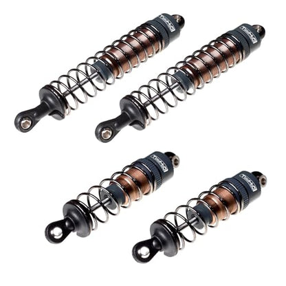 1/10 70MM 95MM RC Oil filled Shock Absorbers kit for Tamiya TT-02B DT-02 DT-03 1/10 Buggy Car Upgrades Parts (Grey) - color: Gray