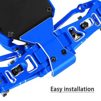 RC Aluminium Upgrades Part for L0S1 1/24 1/28 Micro-B(LOS00007)/Micro-T(LOS-1392) 2S 2WD,Front Bumper/Rear Wing Mount/Front Bulkhead Skid Plate/Servo Mount/Bearings Kit,Navy Blue - color: Navy Blue-(upgrades Part）