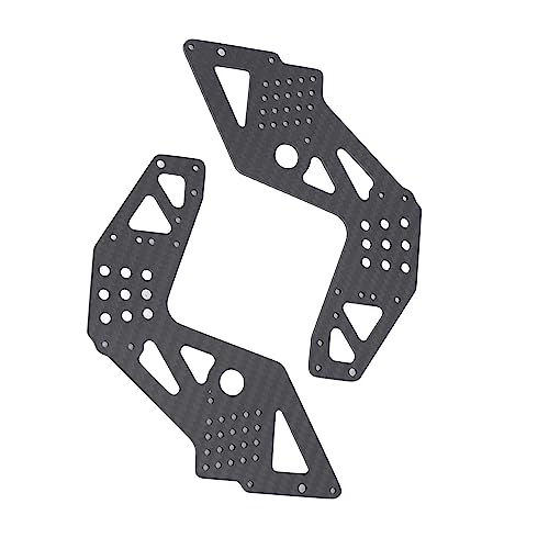 VBESTLIFE 2Pcs Chassis Side Panels, Anti Scratch Carbon Fiber RC Chassis Side Plate for 1:8 LMT 4WD Solid Axle RC Off Road Vehicles (Black)