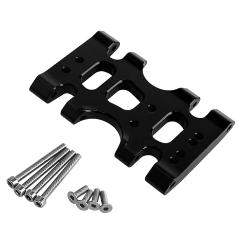 LCG Metal Skid Plate Transmission Mounting for Axial SCX10 Lower Center of Gravity Chassi 1/10 RC Crawler Upgrade (Black) - color: Black