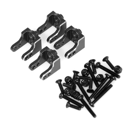 Aluminum Upper Shock Absorber Fixed Mount RC Upgraded Parts for LOSI 1/18 Mini LMT 4X4 Brushed Monster Truck RTR-LOS01026 RC Car, Black - color: Black Upper Shock Fixed Mount