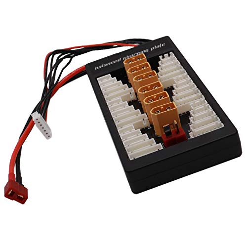 Parallel Balanced Charging Plate XT60 2S-6S Lipo Battery Parallel Charge Board with T Plugs Connector Compatible with IMAX B6/B8 UN A6 Charger (XT60)