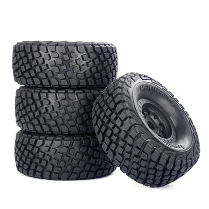 1/7 Mojave Desert Short Course Truck Tires Wheel Compatible with TRAXXAS UDR Off-Road Buggy Tire 17MM Adapter Wearable FS 336184 RC Model Car (Black) - color: Black