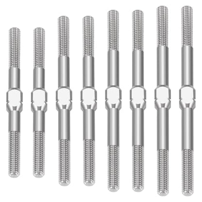 RCHUBAM 2PCS RC Turnbuckles Camber M3 Link Rod for 1/10 TRX-4 Slash 4X4 | 1 Pairs 14mm-50mm Suspension Rod,Alloy Steering Linkage Tie Rods - style: 50mm