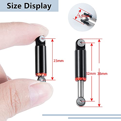 MORLORDY 4pcs RC Shocks Absorber Damper for 1/24 SCX24 AXI00001 AXI00002 AXI90081 AXI00005 AXI00006 Deadbolt RC Crawler Car Upgrades Accessories