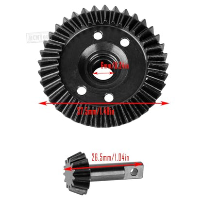 13-37T Gearbox Gears Diff Upgrades Part for 1/10 Slash 4×4 Stampede 4×4 VXL Hoss 4×4 VXL Revo Rustler 4×4 Slayer 4×4 Slayer Pro 4×4 Stampede 4×4 Summit T-Maxx XO-1 RC Car,Diff Gear Assembly