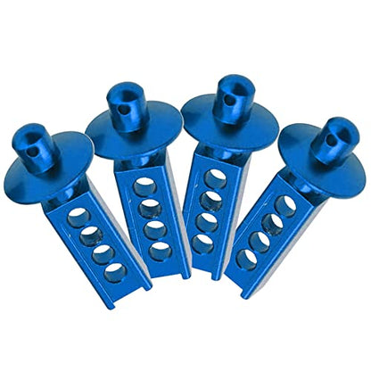 4Pcs Vgoohobby Aluminum Alloy RC Body Post Mounts Compatible with Traxxas Mini E-Revo Mini Slash 1/16 RC Car (Blue) - color: Blue