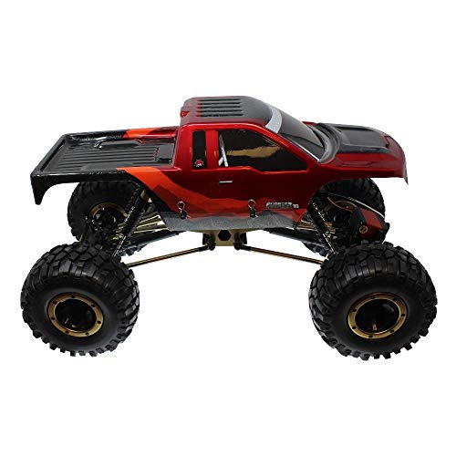 Redcat Racing Everest 10 1/10 Scale Electric RC Rock Crawler, 4WD Shaft Driven RC Truck with Waterproof Electronics, Aluminum Chassis, Beadlock Tires, 2.4GHz RTR with Battery & Charger- Red and Black