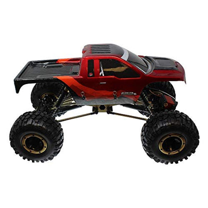 Redcat Racing Everest 10 1/10 Scale Electric RC Rock Crawler, 4WD Shaft Driven RC Truck with Waterproof Electronics, Aluminum Chassis, Beadlock Tires, 2.4GHz RTR with Battery & Charger- Red and Black