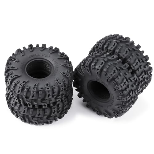RCLIONS 1.0 Crawler Tires Multi Terrain Pin Rubber Wheel Tyre for 1/18th TRX4M 1/24th SCX24 RC Truck Buggu Car Upgrade Parts